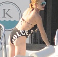 Lindsay Lohan de férias na europa