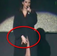 Laura Pausini apanhada sem cuecas em concerto